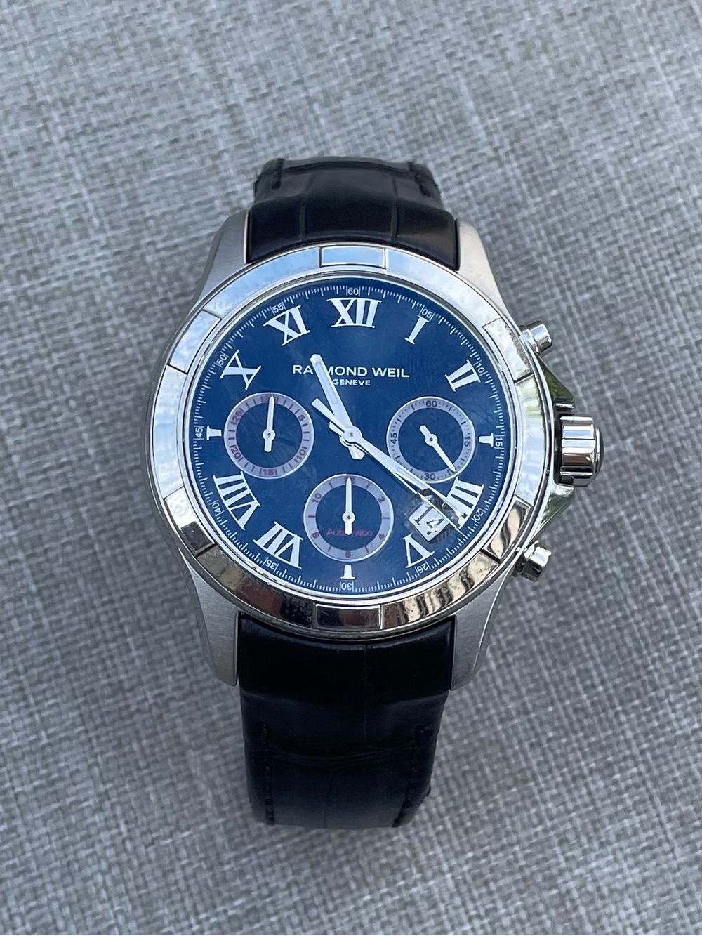 Raymond Weil Men’s Traditional Chronograph Watch with Blue Dial
